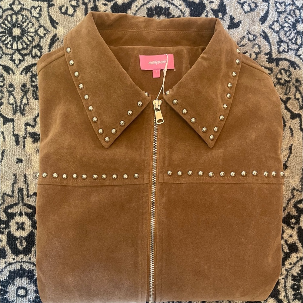Edikted Memphis suede studded jacket